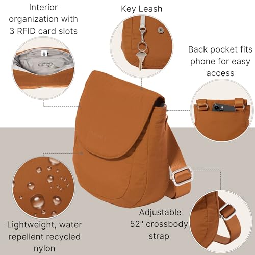 Baggallini Swift Flap Mini Crossbody - color: B-lite Caramel