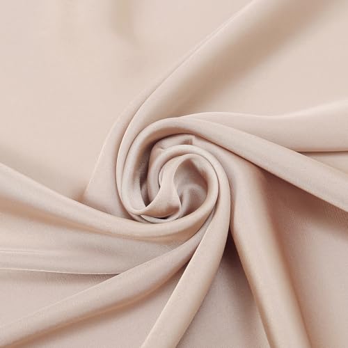 RIIQIICHY 35 Inch Head Scarf for Women Hair Scarf Like Silk Scarf Square Scarf Bandanas for Women - color: Beige