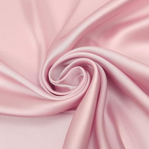 RIIQIICHY 35 Inch Head Scarf for Women Hair Scarf Like Silk Scarf Square Scarf Bandanas for Women - color: Baby Pink
