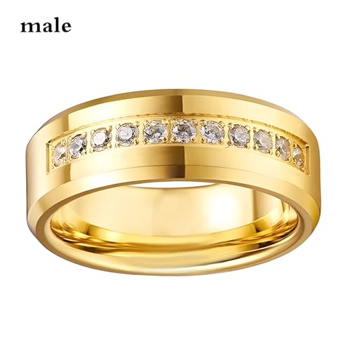 3Pcs Moissanite Wedding Rings Sets for Couples, s925 10K 14K 18K Real Gold Wedding Rings Sets for Him and Her, Customized Matching Engagement Bands Set for Men and Women Free Engraving - style: Style-9