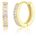 14K Gold Huggie Earrings for Women Silver Huggie Hoop Earrings Cubic Zirconia Huggie Earrings Stud Earrings Lightweight Dainty Hypoallergenic Earrings Jewelry Gifts - color: Gold CZ Huggies