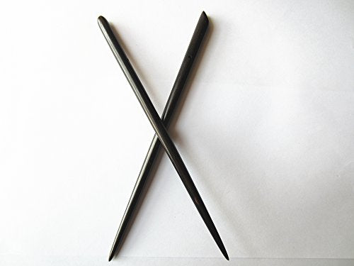 Zz-bs-zg 2 Count Hair Sticks Natural Ebony (Black Sandalwood) Handmade Carved Hair Clip Shawl Hair Pins Pack of 2 Pcs