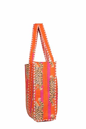 INDACORIFY Cotton Printed Tote Bag Women Shopping Carry Bag Indian Handmade Shopping Bag Ethnic Baho Hippie Shoulder Market Daily Use Tote Bag