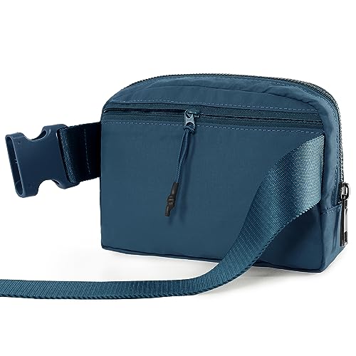 ODODOS Unisex Mini Belt Bag with Adjustable Strap Small Fanny Pack for Workout Running Traveling Hiking, Navy Blue - color: Navy Blue