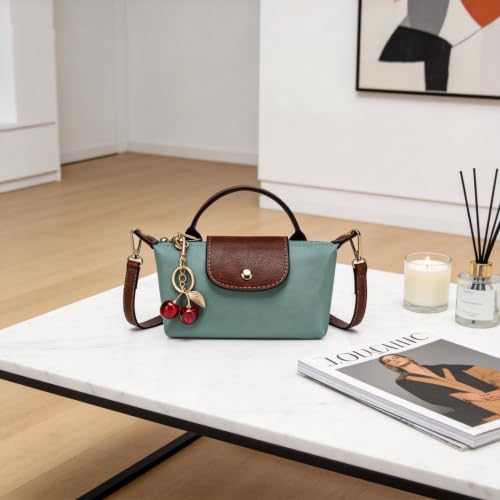 Dreubea Womens Chic Mini Bag Convertible Crossbody & Top-Handle Handbag for Everyday Elegance - color: Peacock Blue
