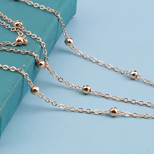 Boho Layered Anklet Bracelet Satellite Barefoot Sandal Anklet Gold Beaded Ankle Bracelets Ball Toe Ring Anklets Gypsy Anklets Foot Chain Jewelry for Women