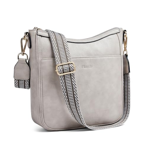 Crossbody Bags for Women Crossbody Purse for Women Vegan Leather Hobo Purses Shoulder Handbags for Daily Travel Work - color: 2-1 Grey
