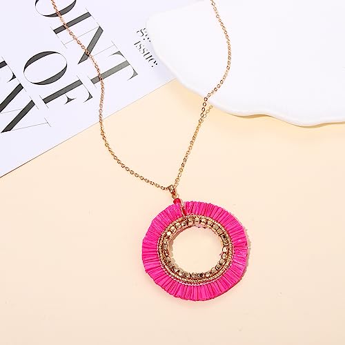 FAERLIIRY Long Tassel Pendant Y Necklace Hollow out Layered Rhombus Leaf Drop Necklace Lariat Chain Jewelry for Women