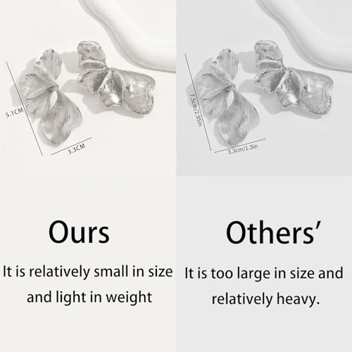 Chunky Earrings Big Statement Earrings for Women Trendy Large Floral Ginkgo Leaf Flower Earring Irregular Long Drop Dangle Earrings Chunky Jewelry - style: 1 - S