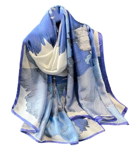 Acotavie Scarfs for Women Dressy Fashion Scarves Long Floral Pattern Scarf Lightweight Sunscreen Shawls - color: C039