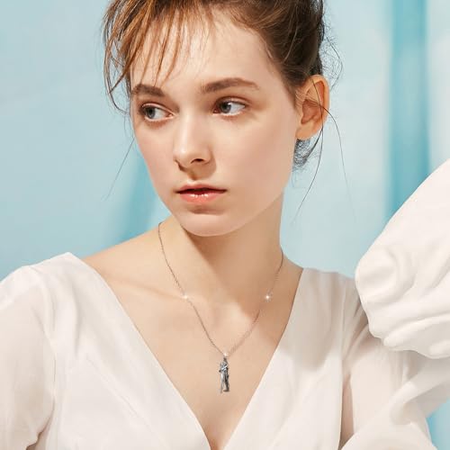 FLYOW S925 Sterling Silver Best Friend Couple Pendant Friendship Sun Moon Lotus Yin Yang Matching Bff Necklace for Women Jewelry - style: unity