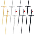 inSowni 8 Pieces Retro Gothic Medieval Metal Sword Hair Sticks with Crystal Pendant Chopsticks Long Hair Pins Bun Updo Holders Hair Accessories for Women Girls