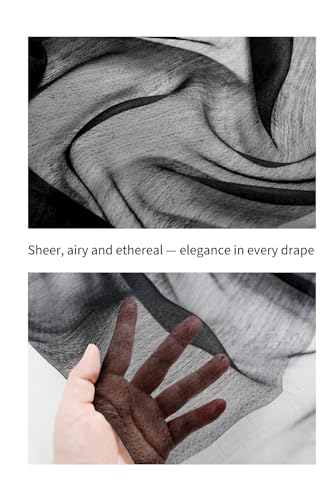 Jeelow Silk Blend Floral Fashion Scarf Shawl Wrap Lightweight Sheer For Women Floral Embroidery Wedding Party Prom - color: Petal Black