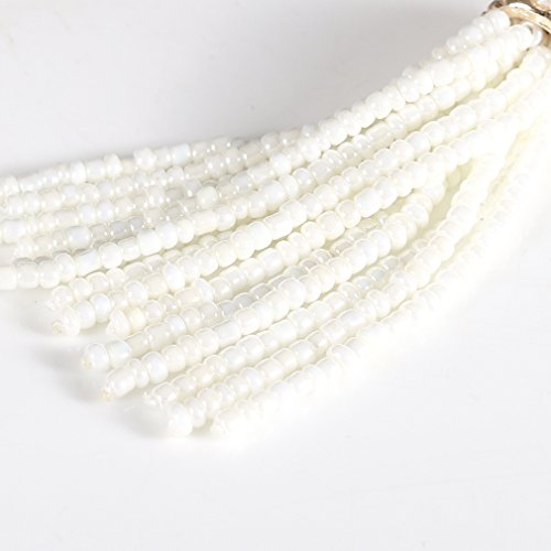 NLCAC Women's Beaded tassel earrings Long Fringe Drop Earrings Dangle 6 Colors - color: pearl