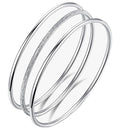 Sterling Silver Bangle Bracelets for Women,Fashion Jewelry Simple Adjustable 925 Silver Cuff Bangles for Women Mom Wife Valentine Mothers Day Gift - color: Silver-A1