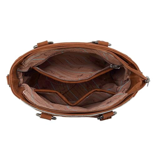 Montana West Western Cowhide Crossbody Bag for Women Designer Leather Tassel Top Handle Handbags - color: Brown