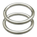 Stainless steel lockable cuff bracelets with removable O ring - color: Brushed Silver, size: 90MM X 80MM