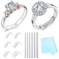 Haiou Ring Size Adjuster for Loose Rings - Clear Invisible Ring Guard, Spacer & Tightener | Sil. Resizer Extender - color: Transparent 12pcs