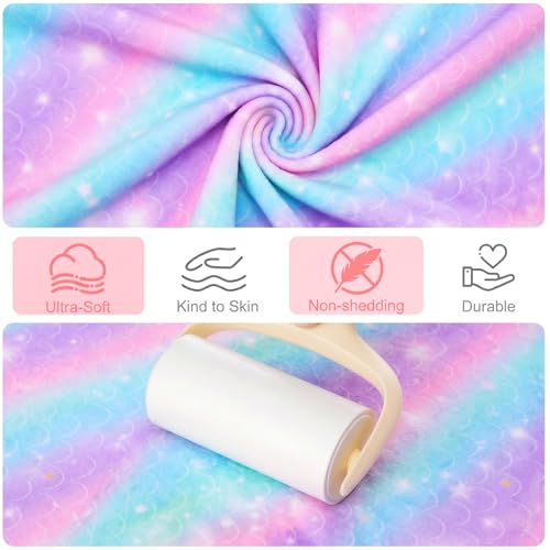 Basumee Microfiber Hair Towel Wrap for Kids 2 Pack Rapid Drying Hair Towel with Button Hair Turbans for Wet Hair Wraps Head Towel Wrap for Women and Girls, Rainbow - color: Rainbow