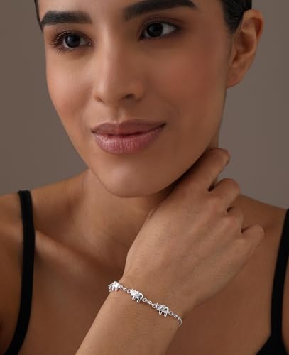 LeCalla 925 Sterling Silver Bolo Bracelet | Women's Italian Handmade Solid Adjustable Bolo Slider Bracelet | Lightweight Chain Bracelet Jewelry for Wife Girlfriend Her - color: Elephant Sliding Bolo