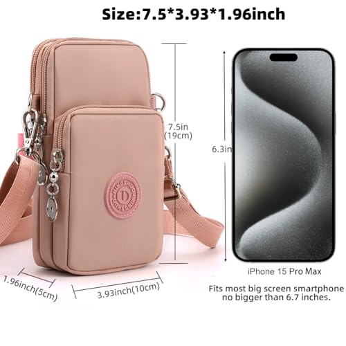 JANKS Small Crossbody Bags for Women Mini Cell Phone Purses Handbag Shoulder Bag - color: 010 Pink