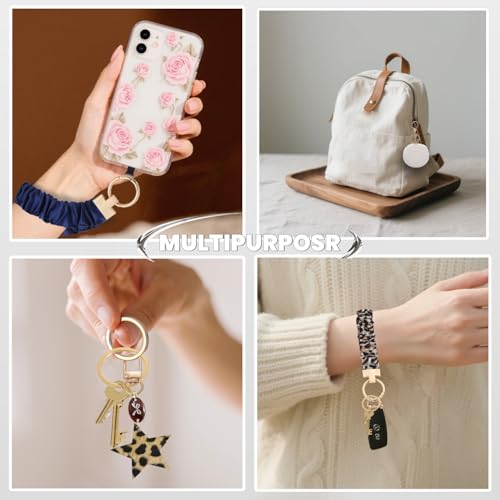 Keychain for Women Girls Bling Heart/Star/Strawberry Key Chain Accessories for Key/Backpack Bag Charm - color: Blue Star