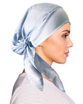 Chemo Headwear for Women Head Scarf Headwraps Silky Soft Turbans for Women Cancer Hats Chemo Beanie Coverings Scarves - color: B Bright Silver