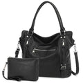 TANTOMI Tote Bag for Women Vegan Leather Purses and Handbags Ladies Waterproof Big Shoulder Bag for Travel - color: Black.e