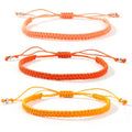 Caiyao 3Pcs Multicolor Handmade Friendship Braided Charm Bracelets Anklets Colorful Ajdjustable Woven Rope String Bracelets for Women Men Couple Summer Beach Surfer Boho Holiday Jewelry Gifts - style: SetG