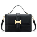 KKXIU Crossbody Bags for Women - Top Handle Purses for Lady, Leather Handbags Shoulder Clutch with Adjustable Shoulder Strap - color: B-black