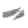 Retro Angel Wing Ring Adjustable Feather Silver Gold Antique Jewelry for Women Men Dainty Wrap Open Thumb Rings for Women Open Punk Birthday Gift Friendship - style: Angel Wing Silver Ring