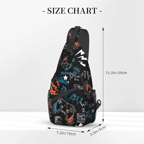 Sling Backpack For Men Hiking Daypack Crossbody Shoulder Bag Travel Chest Pack | Hiking - color: Game