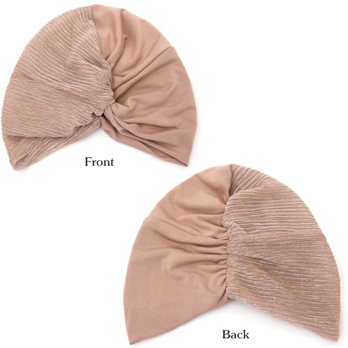 XYIYI Chemo Headwear Turban for Women, Cancer Patients Head Wrap Cover Hat for Hair Loss - color: Nude Pink