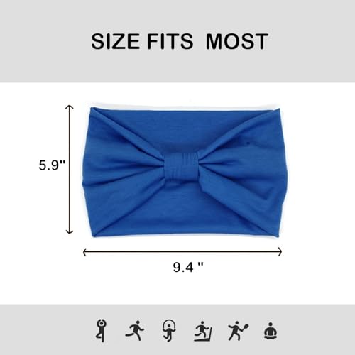 IVARYSS Wide Headbands for Women, Knotted Head Wraps Turbans, Large African Style Head Bands Hair Accessories, 6 Pack (Boho Set1) - color: Boho 1