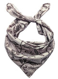AVKA Studio 100% Cotton Bandanas for Women & Men, 2 Pack 20x20 Inch, 22x22 inch Hand Printed, Lightweight Cotton Handkerchief - color: Gray, size: 22 x 22 Inches Large