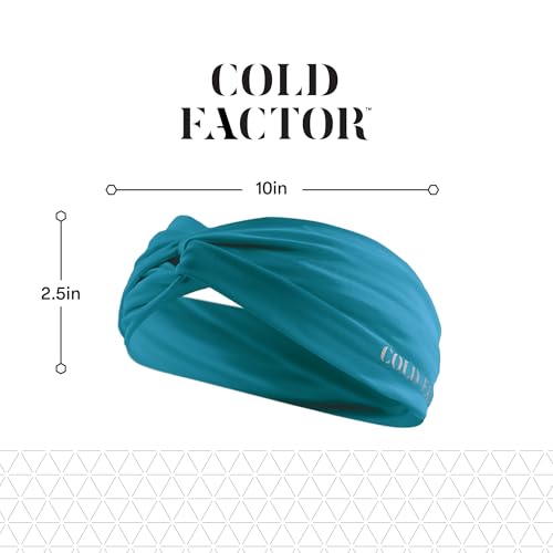 COLD FACTOR Cooling Headband for Women and Men – UPF 50+ Advanced Evaporative Comfort, Instant Cooling Sweatband for Outdoor Sports, Fitness, Yoga, Hiking, Running, and Workout - color: Twisted Jewel Tone
