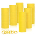 LuSeren 120 Pcs Yellow Hair Ties for Women, No Damage Soft Seamless Nylon Hair Elastics for Thick Hair, Ponytail Holders, Solid Yellow Hair Accessories - color: Yellow