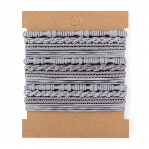 Elm City Direct 12pcs Hair Tie Bracelets, Boho Hair Ties for Women, Elastic Hair Bands for Ponytails (Gray) - color: Gray