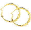 ToHeart Gold Hoop Earrings for Women Twist Hoop Earrings Gold Plated - style: Hoop Earrings J
