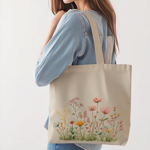 Aesthetic Tote Bag for Women | Medium Size with Inner Pocket | Stylish & Practical - color: Yellow Light