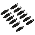 12 pieces No Bend Hair Clips, Curl Pin Clips, No Crease Hair Clips for Makeup Application，2022 style, non-slip.Hair won't get caught between plastic attached to metal. (Black)… - color: Black