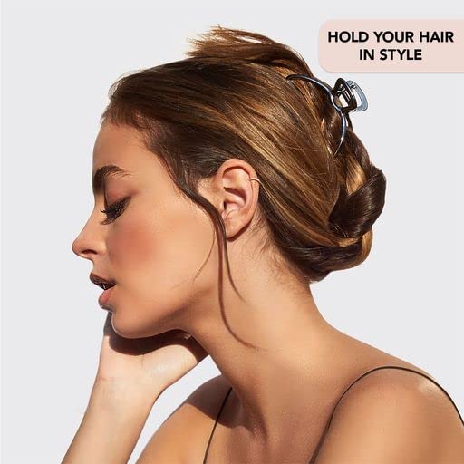 Kitsch Metal Hair Clips for Women - Durable & Elegant Metal Claw Clips, Perfect for Everyday Use & Special Occasions - Hematite, 1 Piece - color: Hematite