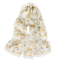 MINIDORA Lightweight Scarves for Women Elegant Floral Pattern Scarf Shawls Sunscreen Head Shawls - color: Style 12-light Yellow