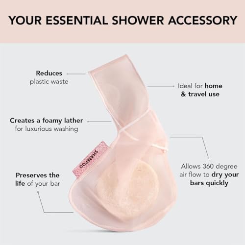 Kitsch Bar Soap Saver Pouch – Patented Mesh Soap Bag for Shampoo and Conditioner Bars - Extends Use & Prevents Soggy Mess - Recycled Beauty Bar Bag, Eco-Friendly - Blush - color: Blush