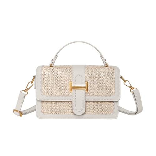 Straw Crossbody Bags for Women Summer Straw Clutch Bag Woven Beach Purse Vacation Handbags | Straw - color: A Beige