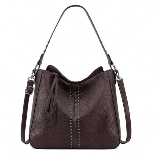 Montana West Hobo Bag for Women Crossbody Purse and Handbags Ladies Chic Shoulder Bags - color: Coffee