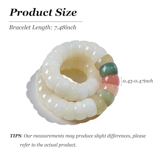 Fidget Bracelet Natural Bodhi Seeds Beaded Bracelets Zen Fidget Stretch Bracelets Alleviate Anxiety Stress Protection Healing Bodhi Jewelry Gifts for Women Men - color: A4:Fidget Bracelet