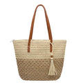YAMEIZE Straw Woven Beach Shoulder Bags for Women Big Foldable Straw Tote bag Lightweight Raffia Bag with Zipper Summer - color: Multicolor