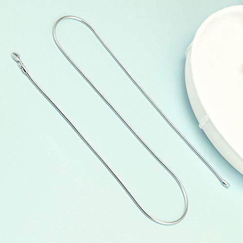 LUHE Silver Chain Sterling Silver Snake Chain Necklace 1MM Italian Crafted Thin Chains Lightweight Strong Chains - Lobster Claw Clasp Gifts for Women 14-30 inchs - size: 2mm snake chain 18in