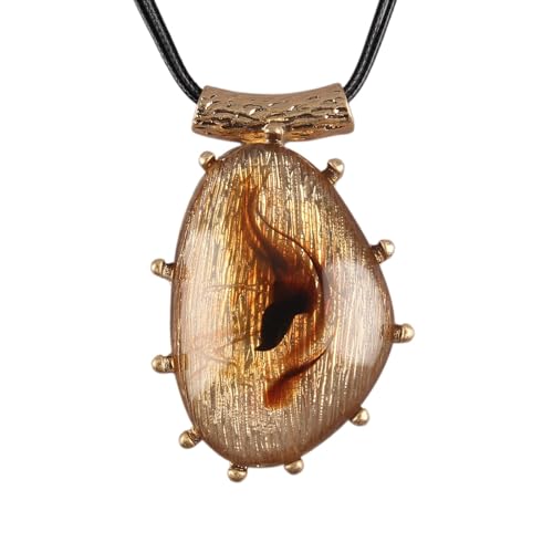 Leather Necklace for Women Large Pendant Hippie Choker Necklace Vintage Sweater Necklace Chunky Boho Necklaces for Women - style: Boho Chunky Necklace